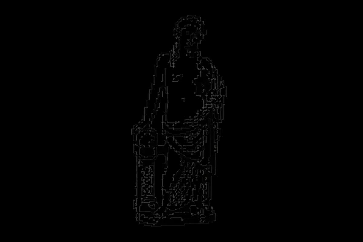 A classical draped figure